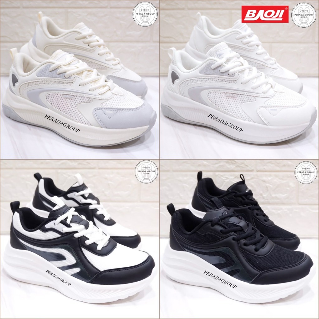 แท้ขายเท baoji แท้💯% รองเท้าผ้าใบเสริมส้น บาโอจิ สูง 5-6 เซน BJW1142 / BJW1169 ไซส์ 37-41
