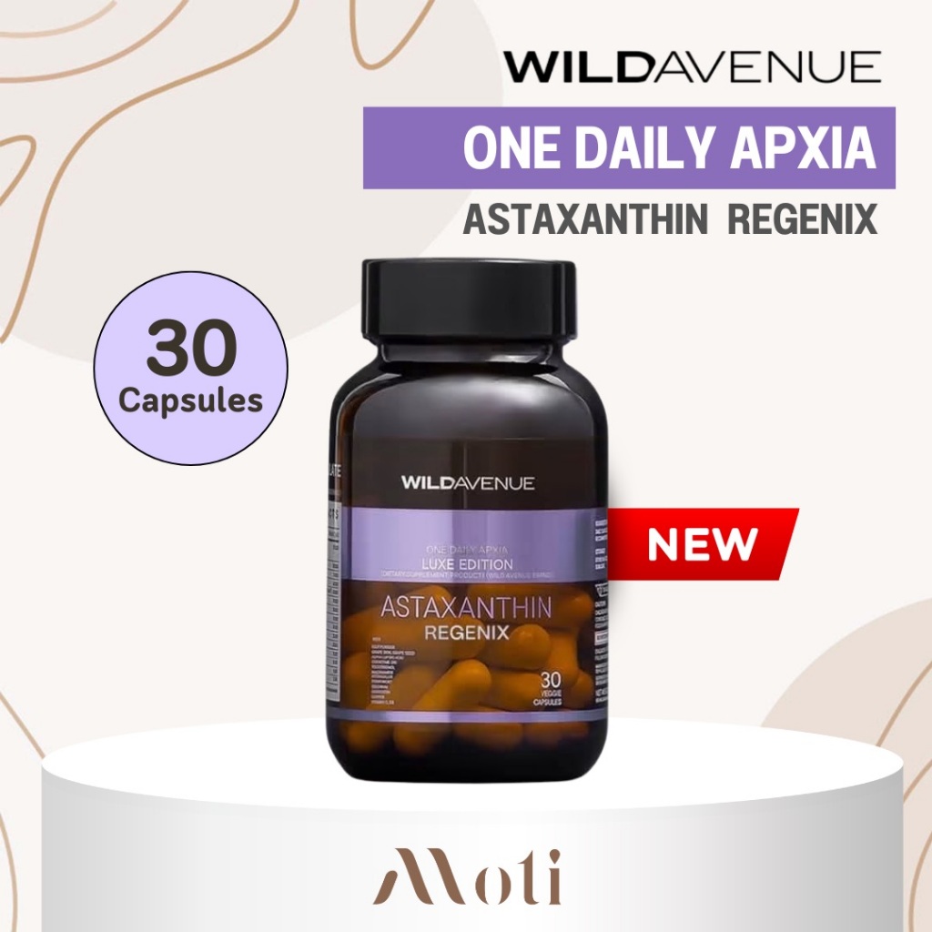 (สูตรใหม่) Wild Avenue One Daily Apxia Astaxanthin Regenix 30 Capsules