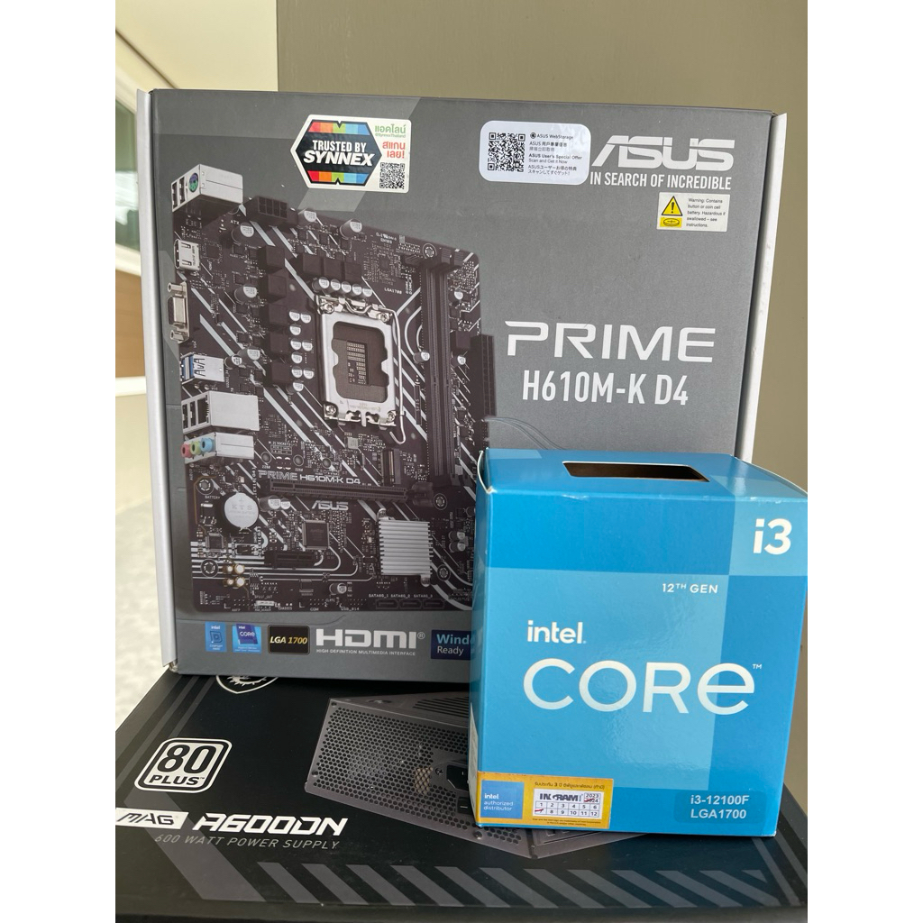 Intel core i3 12100f, i3 12100 มือ 1,2 มีประกัน