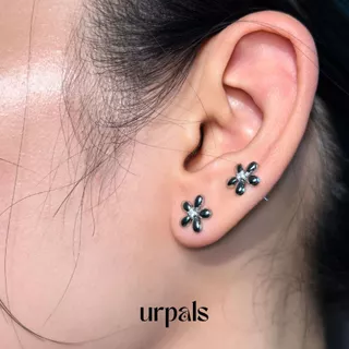 URPALS ต่างหูดอกไม้ ต่างหูเดซี่ งาน Stainless ชุบทอง 18K ใส่ได้ทุกวัน ไม่ลอกไม่ดำ