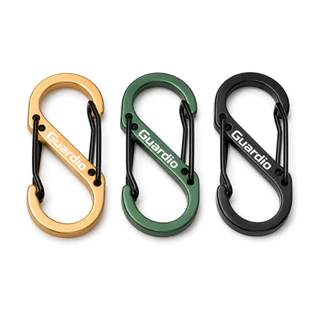 Guardio GC-005 S-Shape Aluminum Carabiner คาราบิเนอร์ พวงกุญแจอลูมิเนียมตัวเอส ล็อก 2 ด้าน ขนาดพกพา
