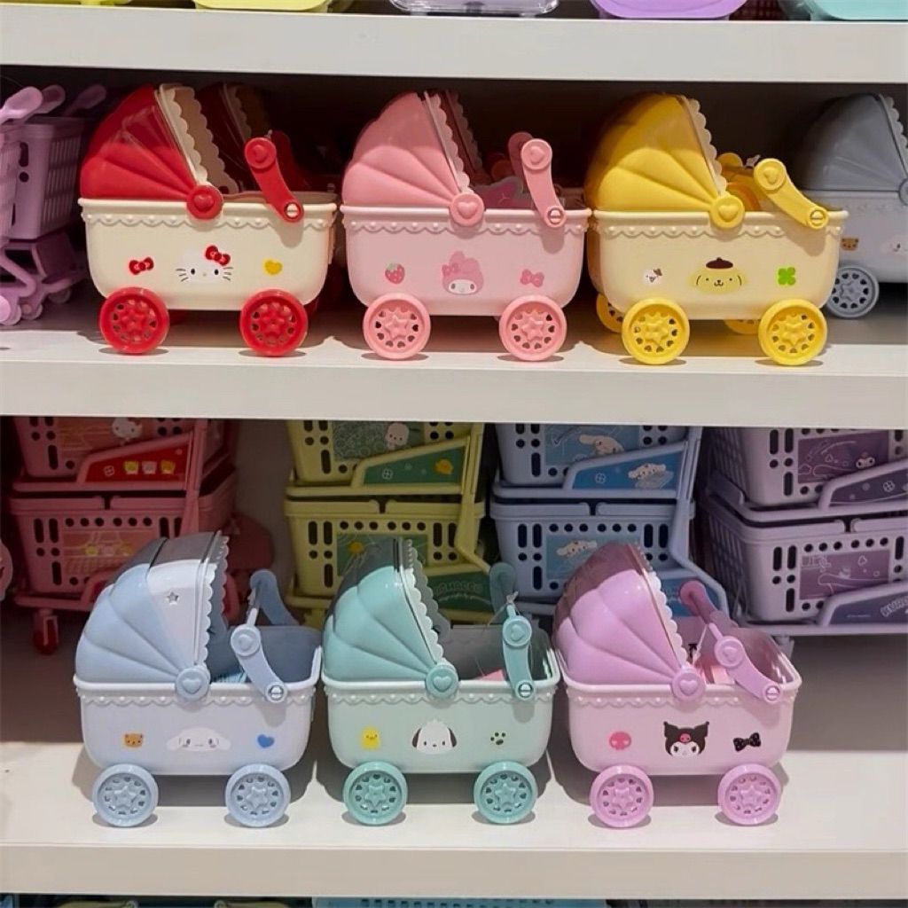 🎀พร้อมส่ง รถเข็นเด็กจิ๋ว รถเข็นตุ๊กตาจิ๋ว Sanrio x Miniso ลิขสิทธิ์แท้💯