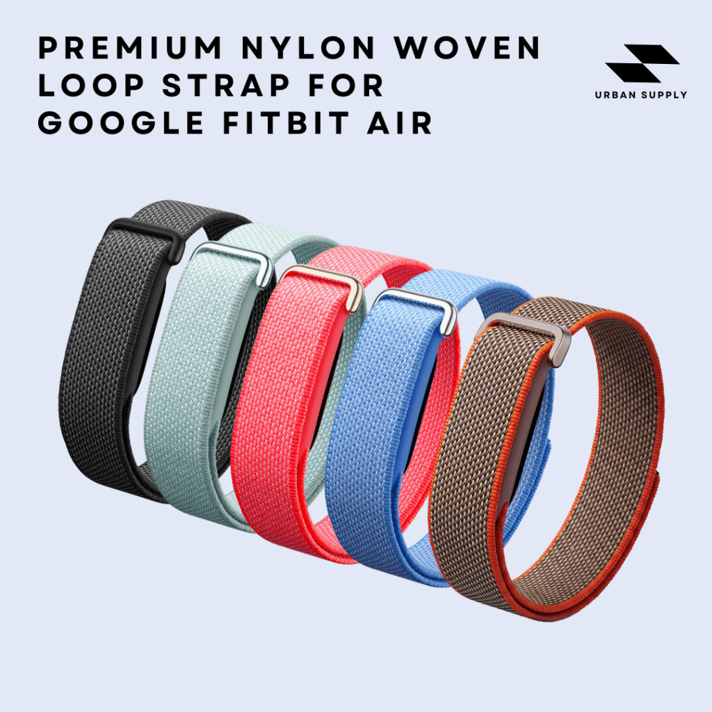 สายไนลอนถัก Premium Nylon Woven Loop Strap for Google Fitbit Air สายรัดข้อมือปรับสายได้ ระบายอากาศ (สายเทียบ)