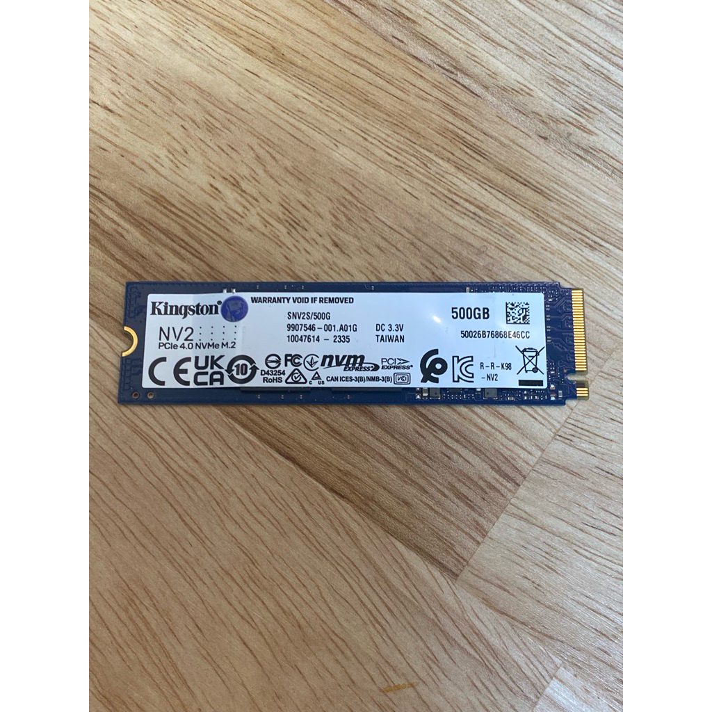 SSD M.2 Kingston 500GB NV2 สุขภาพดีมาก