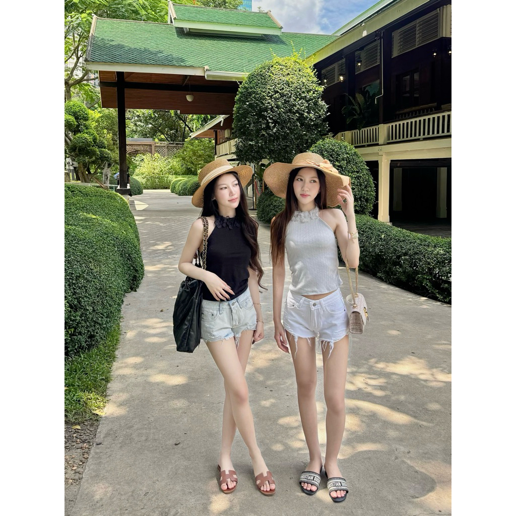 Sunfap Denim กางเกงยีนส์ขาสั้น (เอวต่ำ)🤍