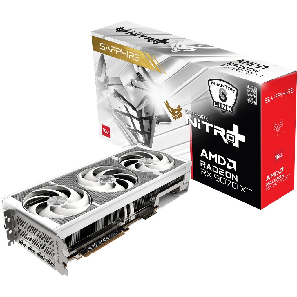 Sapphire Radeon RX 9070 XT Nitro+ Phantom Link Polar OC 16GB GDDR6
