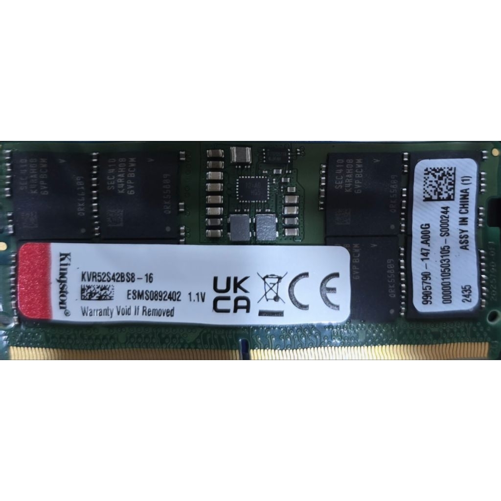 Kingston Note Book Ram DDR5 16Gb 5200