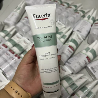 EUCERIN PRO ACNE SOLUTION SOFT CLEANSING FOAM 150G.โฟมล้างหน้ายูเซอริน[exp.03/2028]
