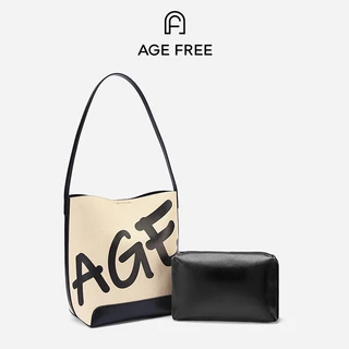 AGE FREE Gabine bag กระเป๋าทรงถังลายคลาสสิกแบบสะพายข้างกระเป๋าาถือbucket bag