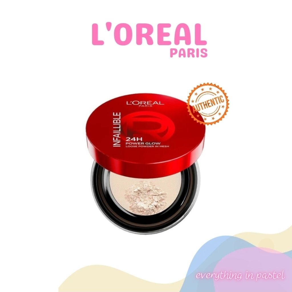 A004-L'Oreal Infaillible 24H Powder Glow Loose Powder in Mesh 9.5g.