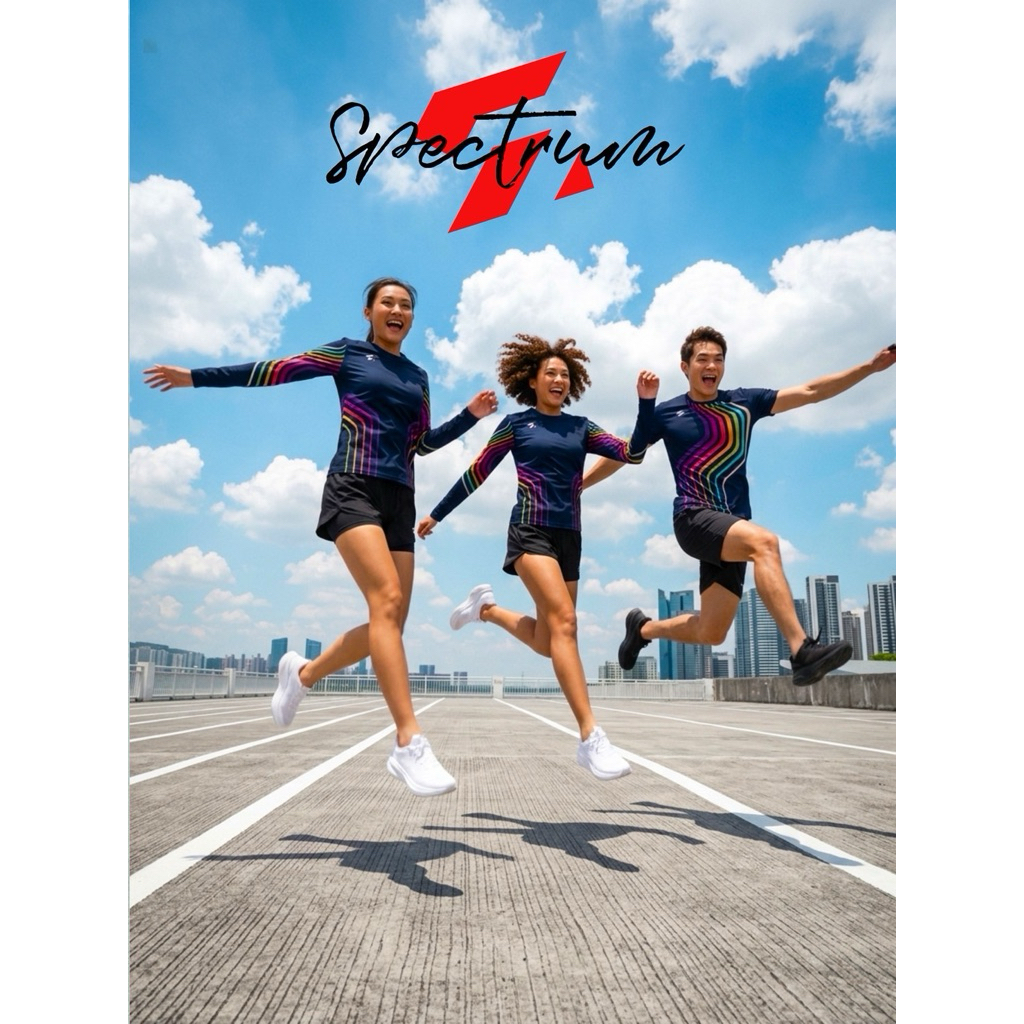 ZIXPAX SPECTRUM RUNNING T-SHIRT — เสื้อวิ่ง SPECTRUM สี Navy