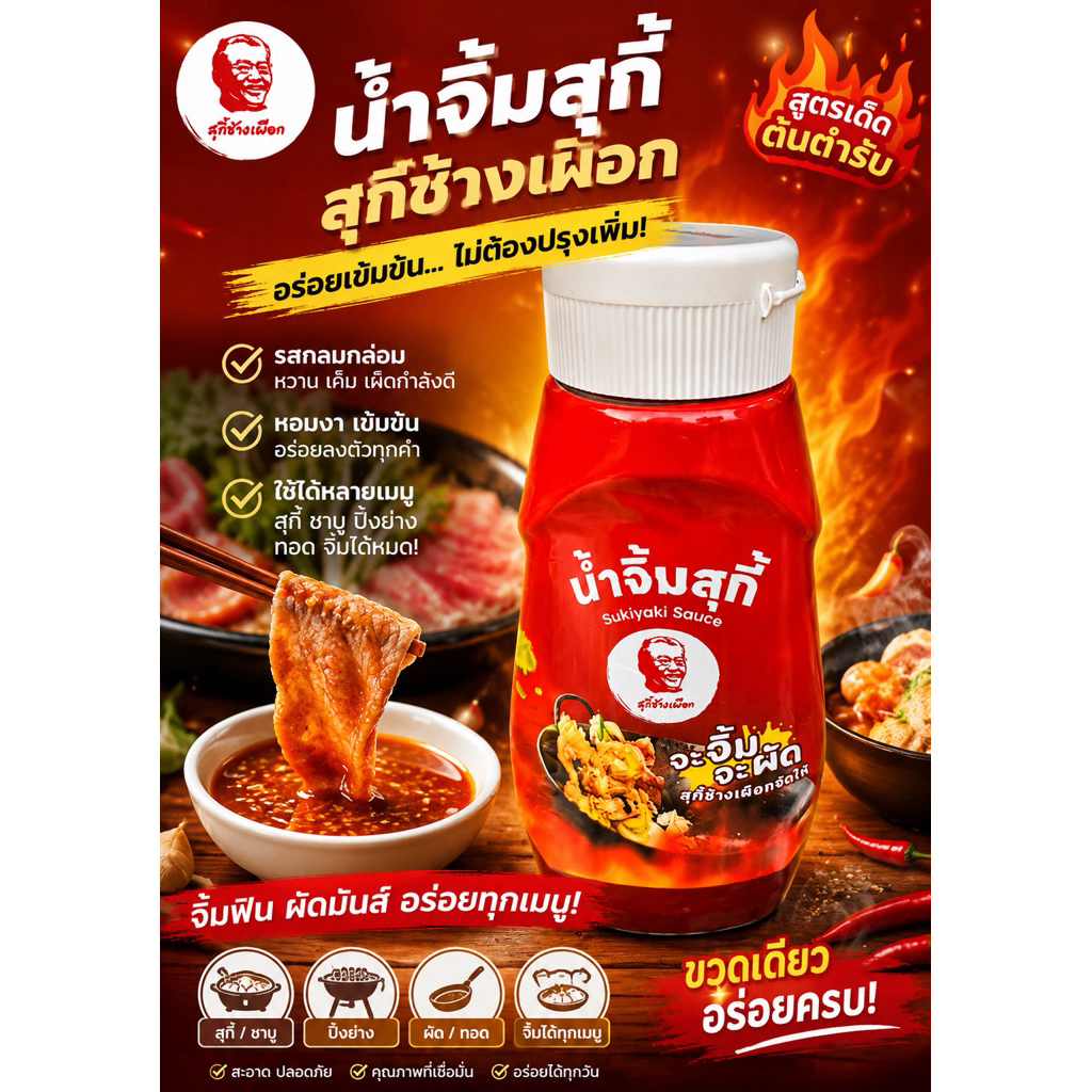 น้ำจิ้มสุกี้ สุกี้ช้างเผือก ส่งด่วน✅