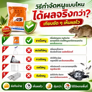 🔥ยาฆ่าหนู หนูชอบมาก ตายแห้ง เหยื่อกำจัดหนู ตายแห้ง ไม่เหม็น 100%ได้ผล ใช้ได้ในบ้านและรอบบ้าน ยาเบื่อ