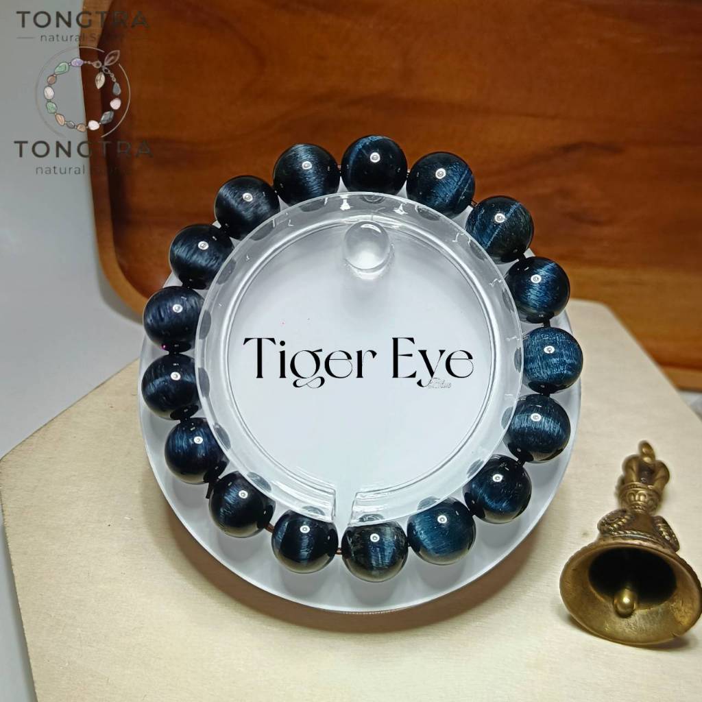 สร้อยข้อมือหิน บลูไทเกอร์อาย Blue Tiger Eye หรือที่รู้จักกันในชื่อ Hawk’s Eye (หินตาเหยี่ยว) หินแห่งกลไก