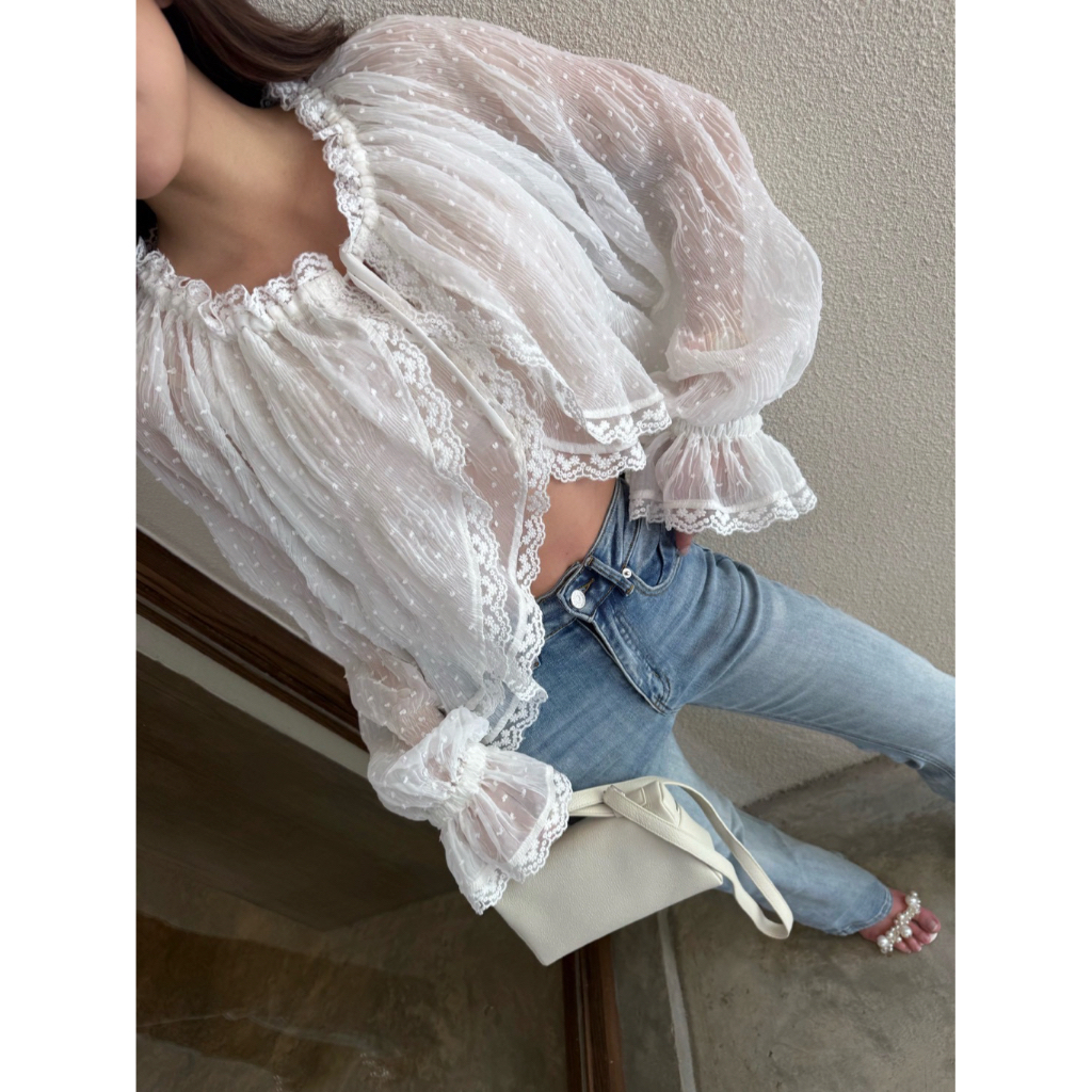 VRT- Lacy sweet blouse ( VRT Basic) -Free size