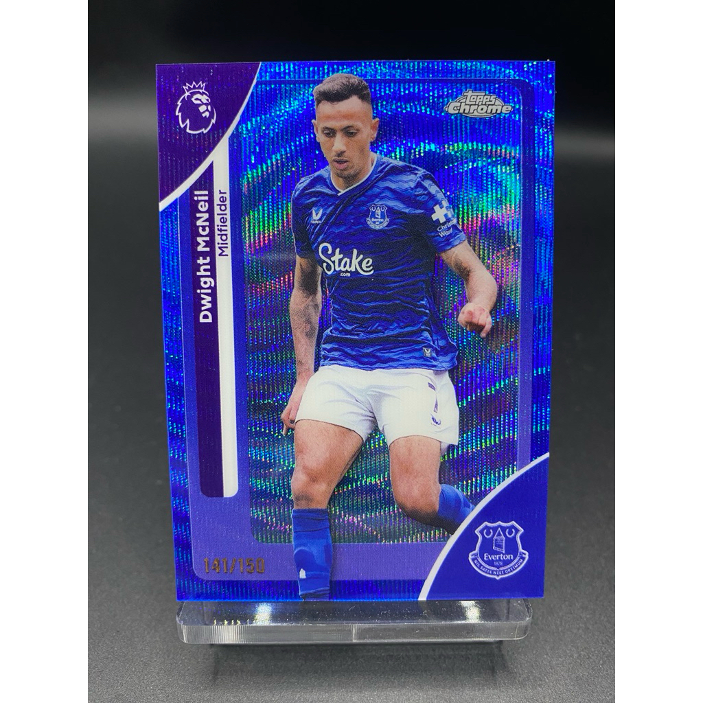การ์ดฟุตบอล ⚽️ Dwight McNeil Blue Wave Refractor /150 | 2025-26 Topps Chrome Premier League