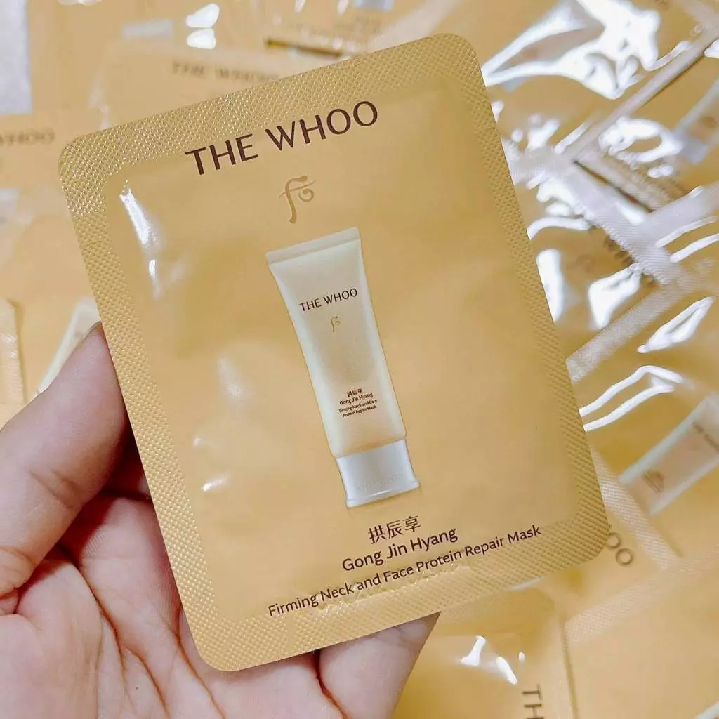 (🌼แท้ / พร้อมส่ง🌼) The Whoo Gong Jin Hyang Firming Neck and Face Protein Repair Mask 2 ml.