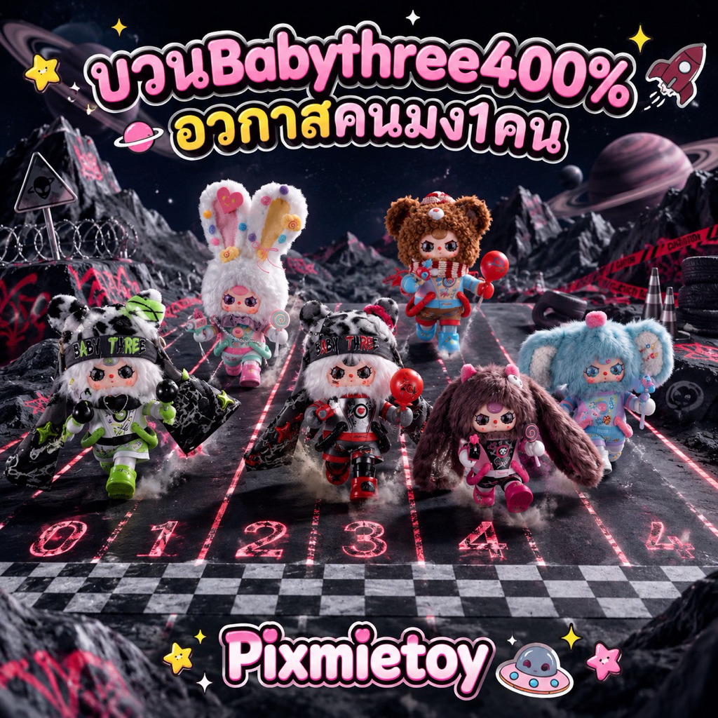 บวนแผ่นหอมรับ Babythree400% อวกาส 1คนมง รอสินค้า10-12วัน