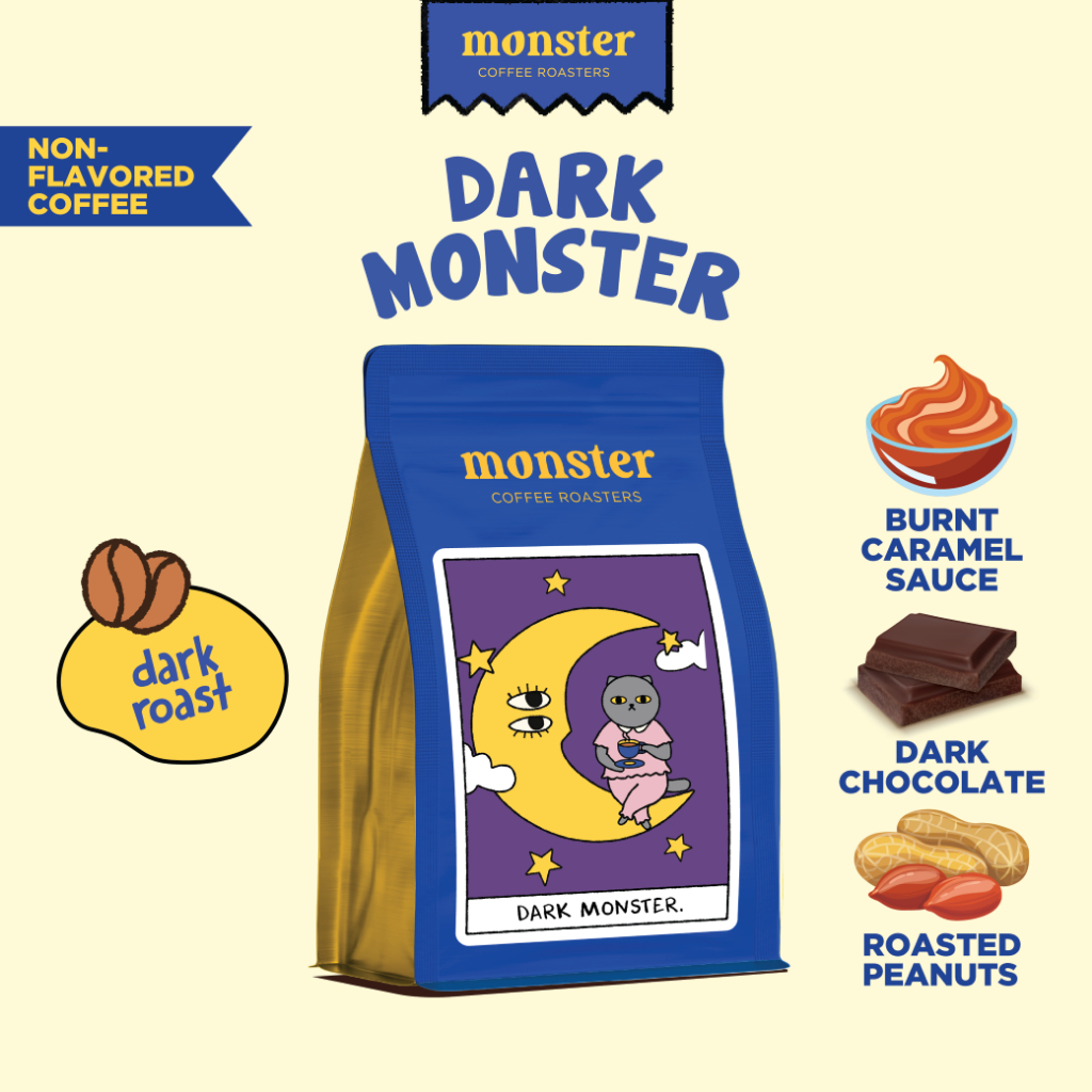 Monster Coffee Roaster เมล็ดกาแฟคั่วเข้ม DARK MONSTER