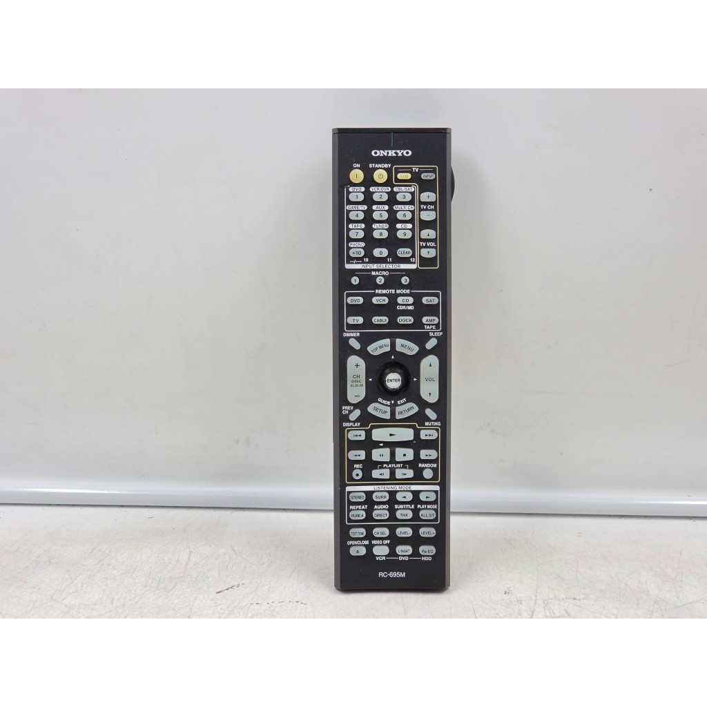 BL225 รีโมทมือสองญี่ปุ่น ONKYO RC-695M เทสเรียบร้อย ใช้งานได้ปกติ ไม่มีถ่านแถมให้ รอยตามรูป