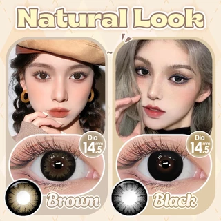 ส่งไวจากไทย Magister Realcon คอนแทคเลนส์สีดำ/คอนแทคเลนส์สีน้ำตาล เอฟเฟกต์ตาโตเกินจริง 14.5มม(2 ชิ้น/คู่)