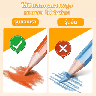 ชุดสีไม้ ดินสอสีไม้ ดินสอสี สีไม้ มาสเตอร์อาร์ต รุ่นไส้ใหญ่พิเศษ แท่งยาว 12/18/24/36สี สีพาสเทล สีรุ้ง Colour Pencil