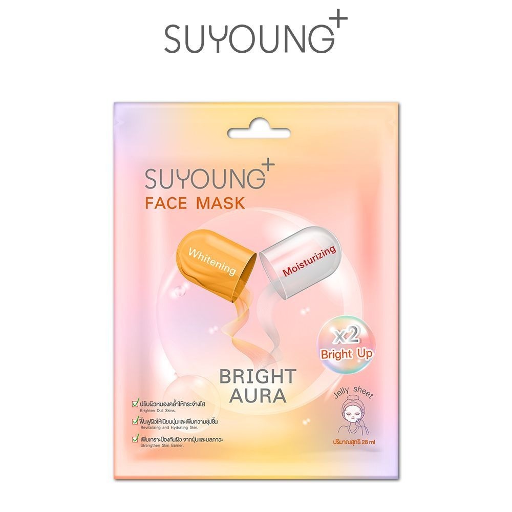 SUYOUNG+ แผ่นมาส์กหน้า (Bright Aura / Age Defy Lifting / Hydra Shield Boost) — صورة 4