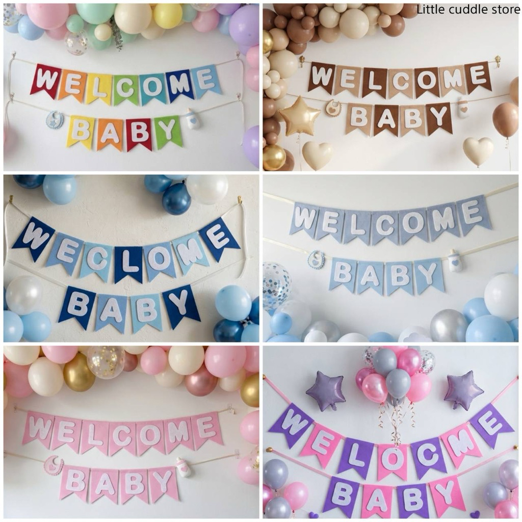 ธง WELCOME BABY  ชุดละ 139 บาท ("WELCOME BABY" Flag Set - 139 THB)