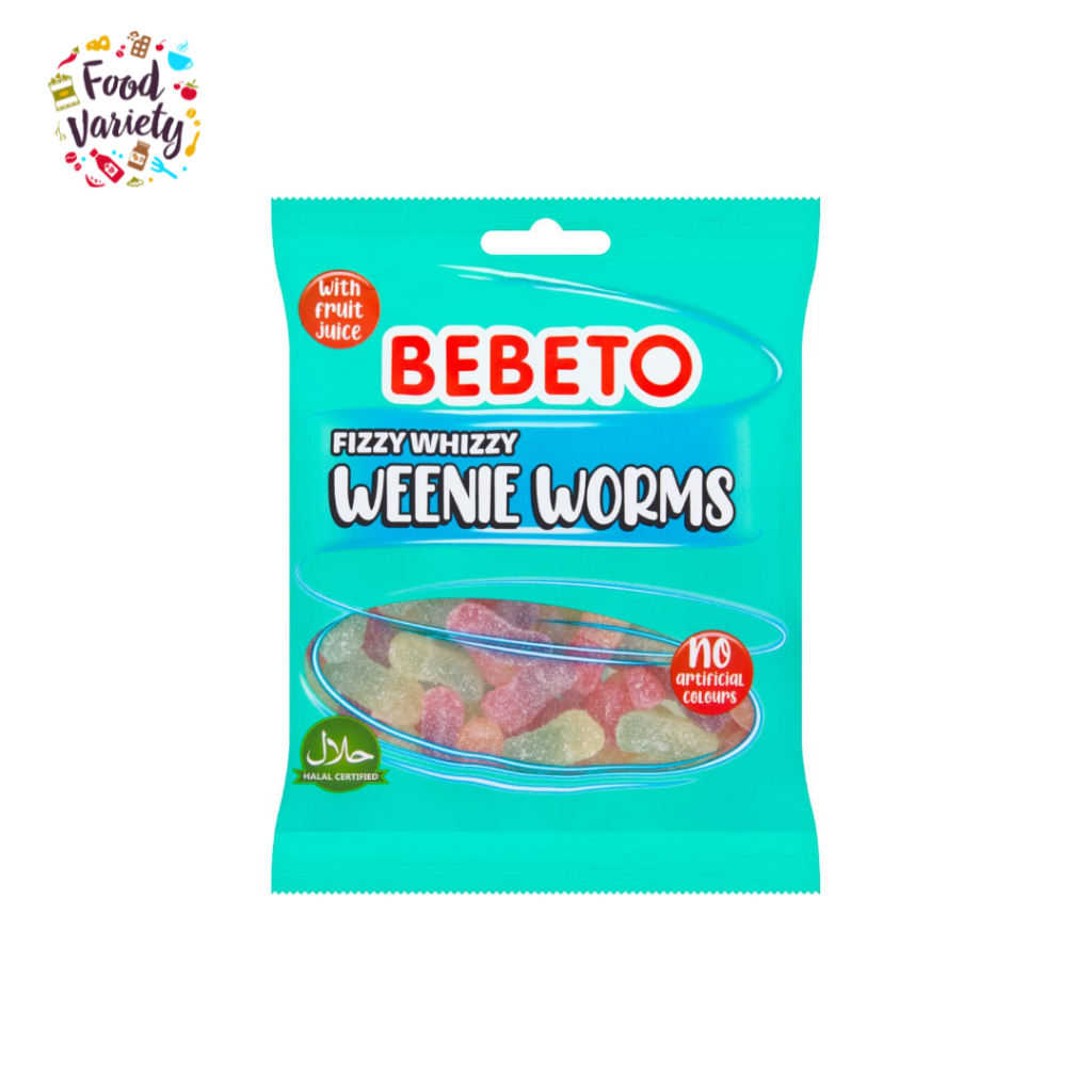 Bebeto Fizzy Whizzy Weenie Worms 150g