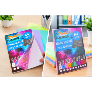 15.15ปกพลาสติกสี แผ่นรองปกสี ขนาด A4 บรรจุ 100 แผ่น 10สี พลาสติกทำปก ปกรายงาน ปกพลาสติกรายงาน สี ใส ใสขุ่น