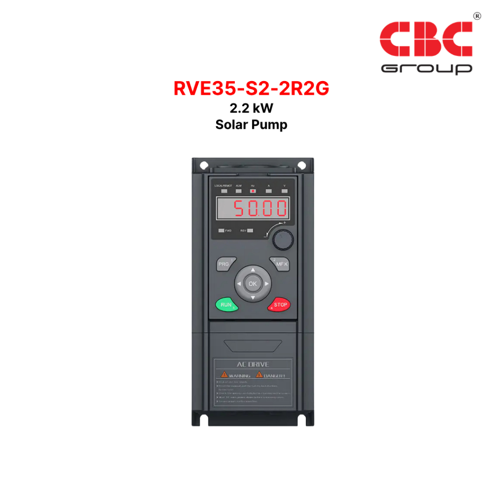 CBC Solar Pump RVE35-S2-2R2G 1 PHASE input 220V output 3phase