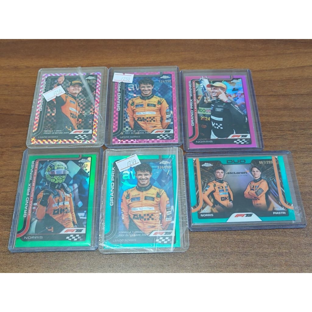 การ์ด f1 lando norris 2025 topps chrome limited