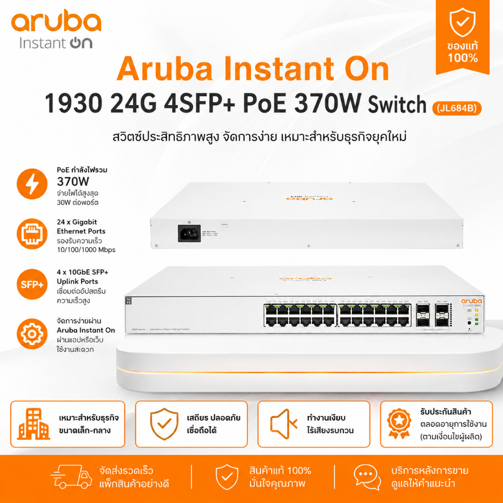 Aruba IOn 1930 24G 4SFP+ PoE 370W Switch (JL684B)