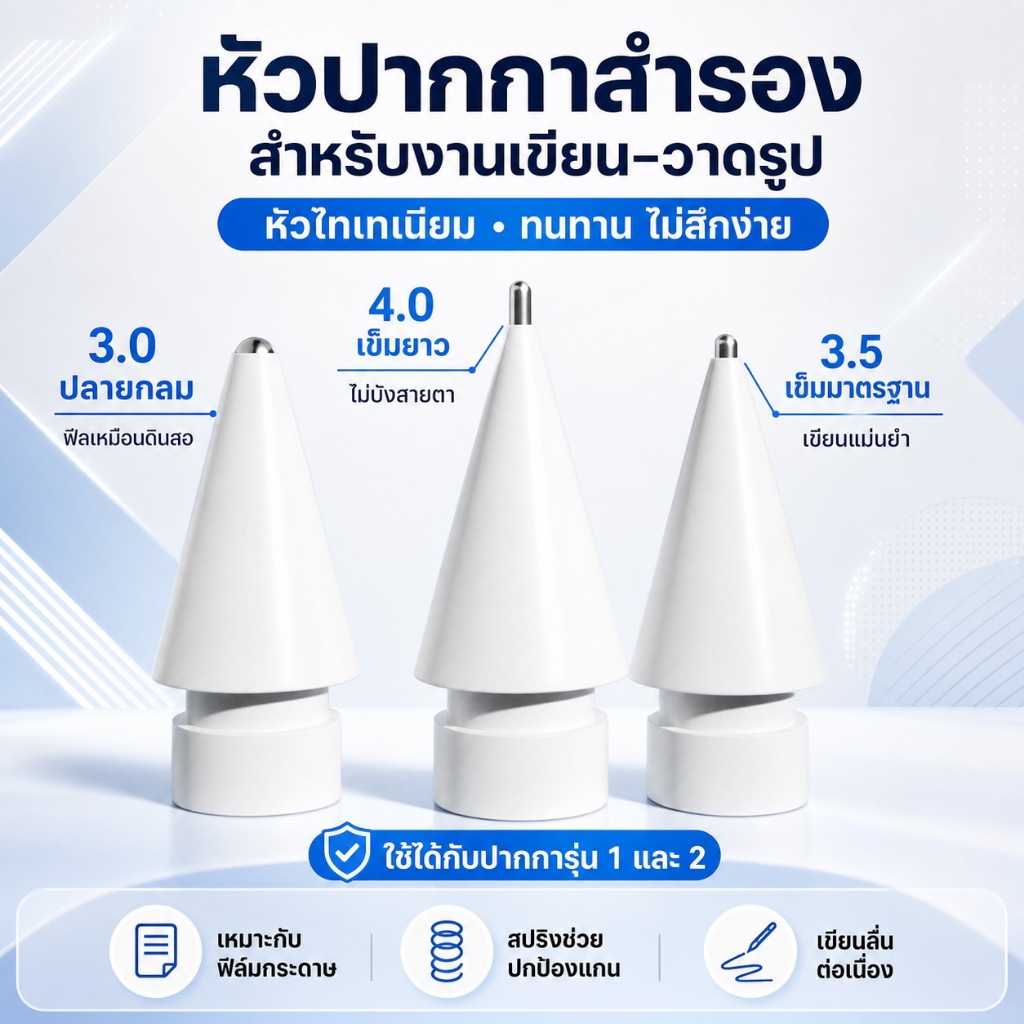 kittynarak Pencil Accessories nib ปลาย ปากกา สำหรับ ปากกาไอแพด ipad apple pencil เหมาะกับ งานเขียน วาดรูป
