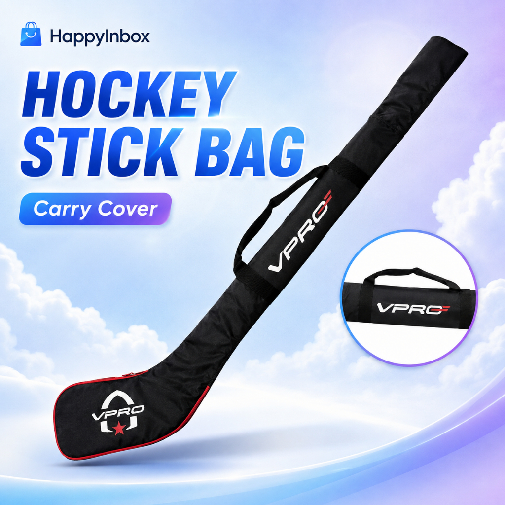 กระเป๋าใส่ไม้ฮอกกี้ VPRO Hockey Stick Bag ซองใส่ไม้ Ice Hockey มีหูหิ้ว สีดำ