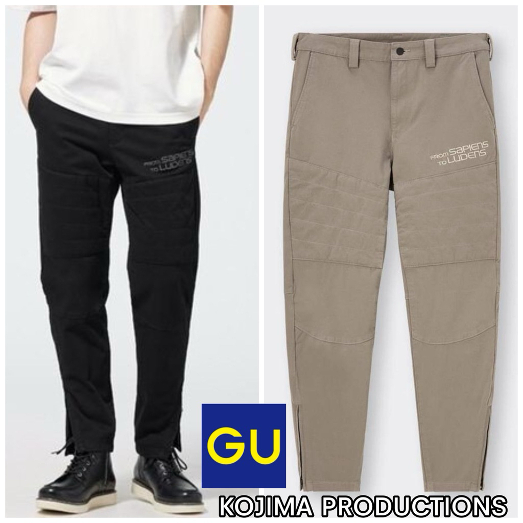 กางเกงขายาว GU x KOJIMA PRODUCTIONS Stretch Slim Pants