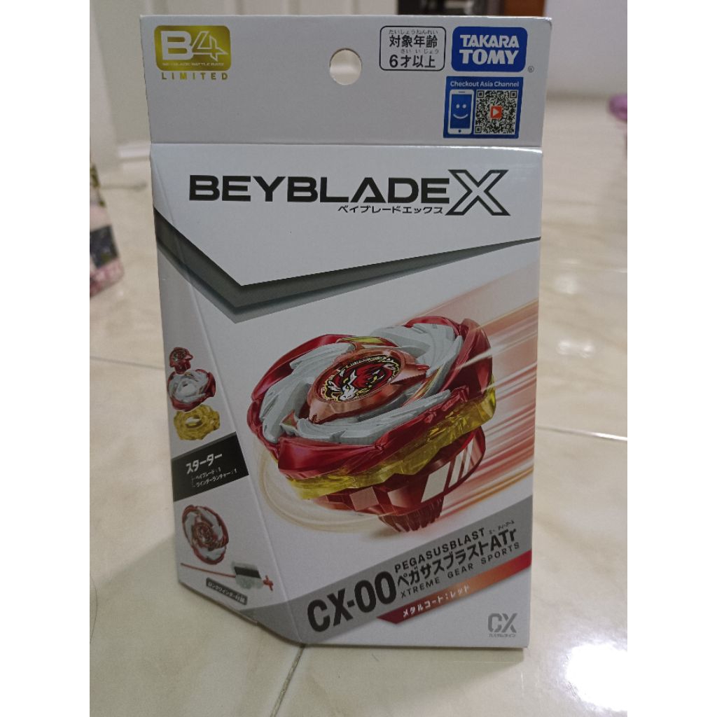 Takara Tomy Beyblade X CX-00 Starter Pegasusblast ATr (Metal Coat: Red)