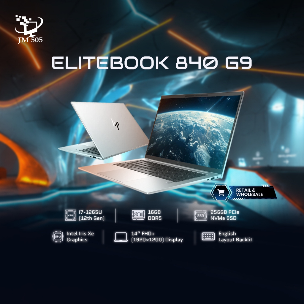 [2nd Hand] HP EliteBook 840 G9 — Core i7 12th Gen / 16GB DDR5 / 256GB SSD / 14” FHD+ 1920×1200