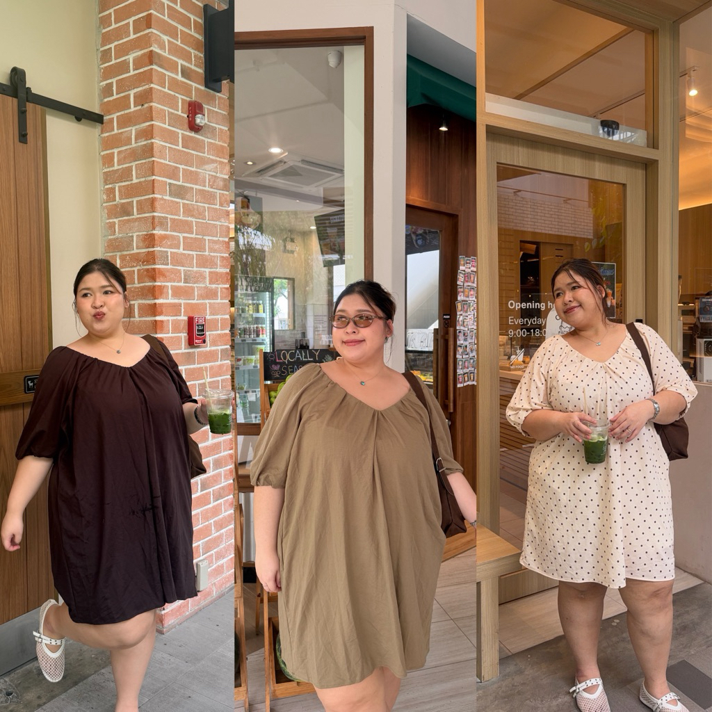Normal mini dress เดรสคอวีสั้น | Preeyaaa
