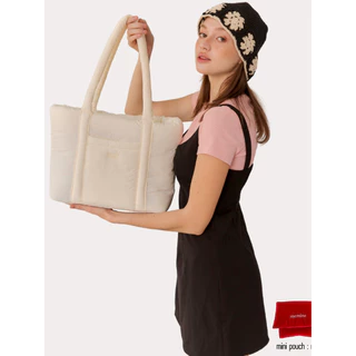A DAY PUFFY TOTE BAG 🌈 กระเป๋านุ่มนิ่มไซค์ใหญ่ “กันน้ำ” รองรับโน๊ตบุ้ค15นิ้ว (ฟรีพวงกุญแจ mini pouch)