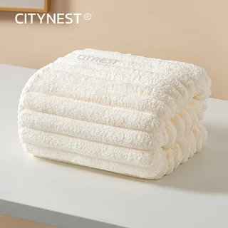 CITYNEST ผ้าเช็ดตัว พร้อมส่ง ผ้าขนหนู 90*170cm สีครีม ผ้าขนนุ่ม ดูดซับน้ําได้ดี ไมโครไฟเบอร์