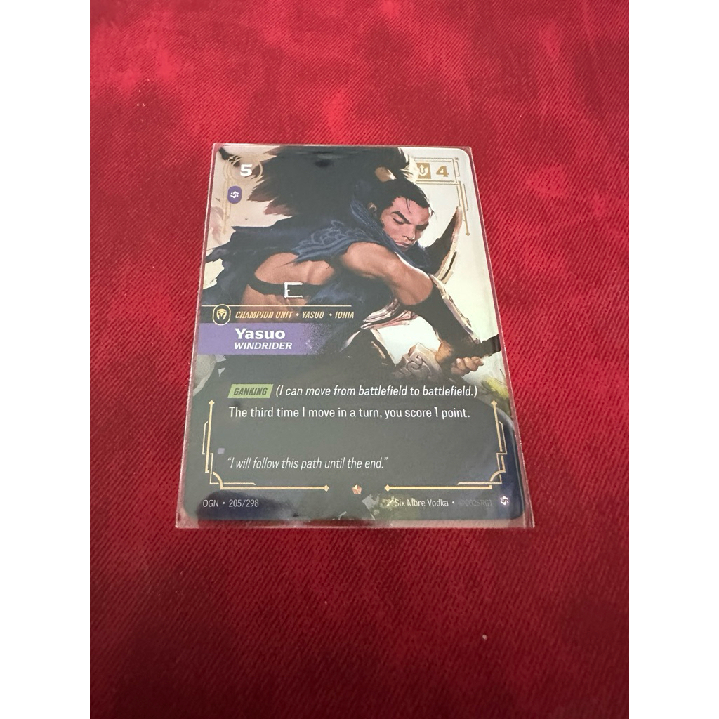 Yasuo Windrider TCG League of Legends Card Game ระดับ Epic ชุด Origins