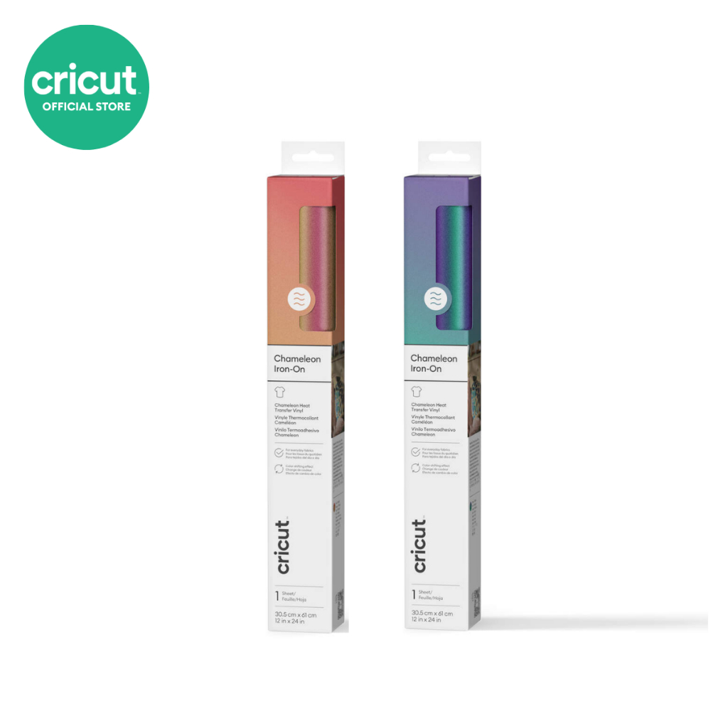 Cricut Chameleon Iron-On สติ๊กเกอร์รีดร้อนแบบเปลี่ยนสีขนาด 12x24 นิ้ว