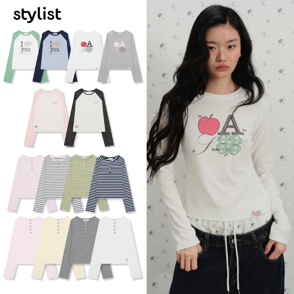 (พร้อมส่ง โค้ด 30% Max1,000) STYLIST - Alie LongSleeve STY -006 เสื้อแขนยาวทูโทน