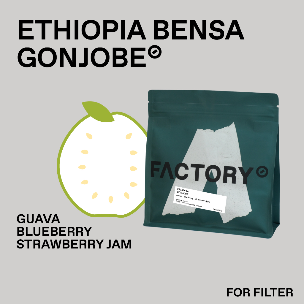 Factory Coffee เมล็ดกาแฟ Ethiopia - Bensa Gonjobe (74158) l Anaerobic Natural Process (บรรจุ200g)