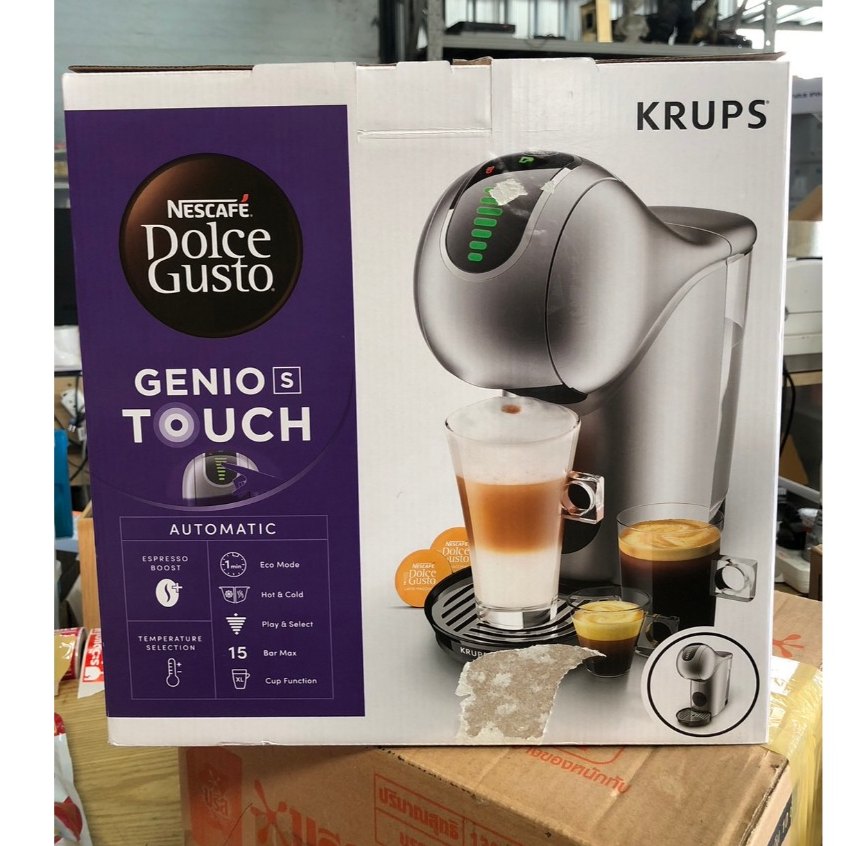 เครื่องชงกาแฟแคปซูล NESCAFÉ Dolce Gusto Genio S Touch (KRUPS) -  รุ่น KP440E66 สีเงิน (Silver) กล่อง