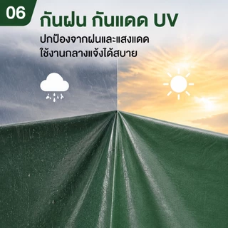 {Free rope gift}ผ้าใบกันน้ำ PVC หนา ผ้าใบกันฝน กันแดด ผ้าคลุมสินค้า คลุมรถ คลุมของ มีห่วงตาไก่ ขนาด 2x2 2x3 2x4 3x4เมตร