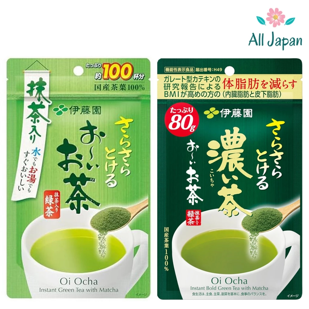 🌸ITOEN Instant Green Tea อิโตเอ็น ชาเขียวญี่ปุ่น ไม่ผสมน้ำตาล ชนิดผง สำหรับชงดื่ม