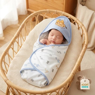 ผ้าห่อตัวเด็กแรกเกิด ลาย/สี มินิมอลน้ำตาลครีม น่ารัก สินค้าพร้อมส่ง