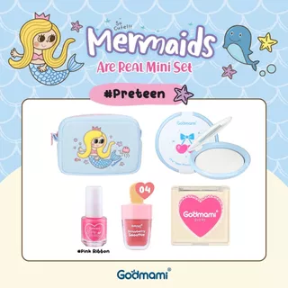 Godmami ชุดเครื่องสำอางออร์แกนิกสำหรับเด็ก เมอร์เมด อาร์ เรียล มินิ คอลเลคชัน